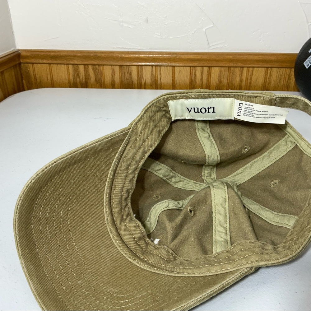 Vuori Hat Cap Beige Khaki Camel Brown Greenish Adjustable Strapback Onesize - Picture 4 of 6